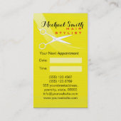 Benoeming van Gele Solid Hair Stylist #2 Afsprakenkaartje (Achterkant)