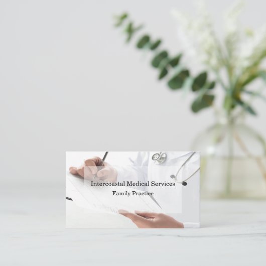 Benoeming van gezins- en medische praktijk visitekaartje (Staand voorkant)
