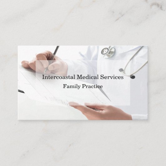 Benoeming van gezins- en medische praktijk visitekaartje (Voorkant)