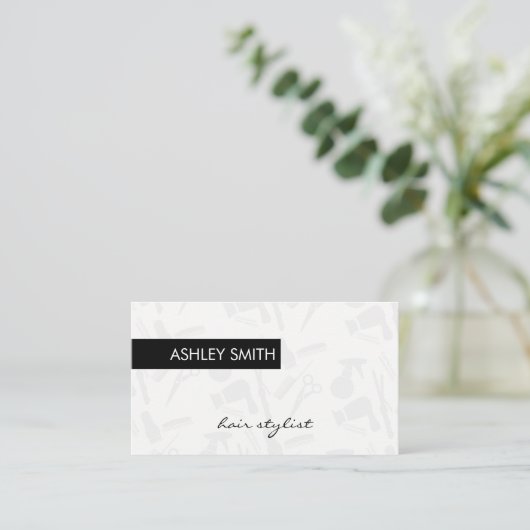 Benoeming van haarstylist-tools afsprakenkaartje (Staand voorkant)