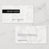 Benoeming van haarstylist-tools afsprakenkaartje (Voorkant / Achterkant)