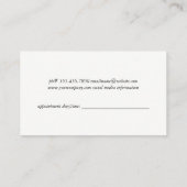 Benoeming van haarstylist-tools afsprakenkaartje (Achterkant)