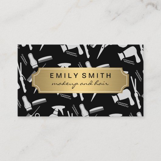 Benoeming van haarstylist-tools afsprakenkaartje (Voorkant)