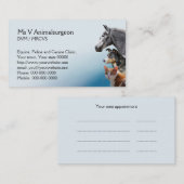 Benoeming van katten-, honden- en paardenvet afsprakenkaartje (Voorkant / Achterkant)