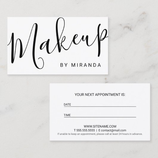 Benoeming van moderne artistieke artistieke makers afsprakenkaartje (Voorkant / Achterkant)