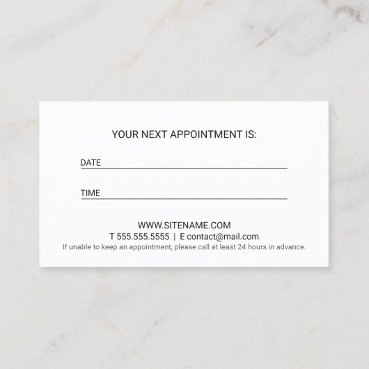 Benoeming van moderne artistieke artistieke makers afsprakenkaartje (Achterkant)