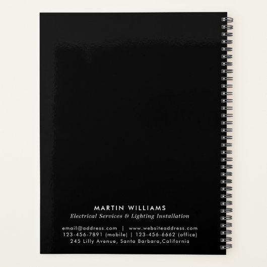 Benoeming van moderne elektrische bedrading planner (Achterkant)