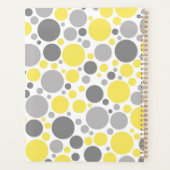 Benoeming van moderne grijze en gele bubbels planner (Achterkant)