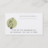 Benoeming van Stethoscoop-handtekenmedicijn Afsprakenkaartje (Achterkant)