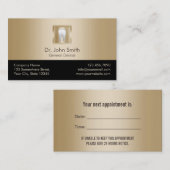 Benoeming van tandheelkundige moderne goudzorg afsprakenkaartje (Voorkant / Achterkant)
