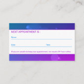 Benoeming van tandheelkundige tandheelkundige tand visitekaartje (Achterkant)