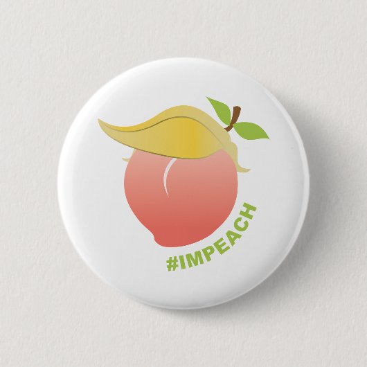 Benoeming van Trump Peach Ronde Button 5,7 Cm (Voorkant)