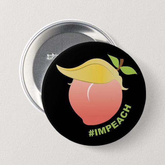 Benoeming van Trump Peach Ronde Button 7,6 Cm (Voorkant /achterkant)
