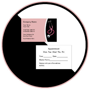 Benoeming van vrouwelijke gezondheidsarts visitekaartje