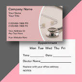 Benoeming van vrouwelijke gezondheidsarts visitekaartje