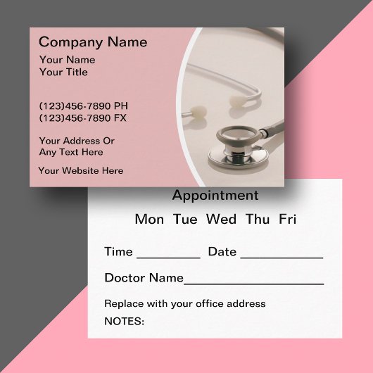 Benoeming van vrouwelijke gezondheidsarts visitekaartje