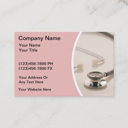 Benoeming van vrouwelijke gezondheidsarts visitekaartje (Voorkant)