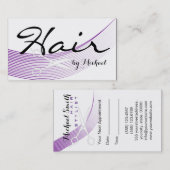 Benoeming van witte vaste haarstaartlijst #8 afsprakenkaartje (Voorkant / Achterkant)