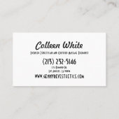 Benoeming/Visitekaartje-combinatiestation Visitekaartje (Achterkant)