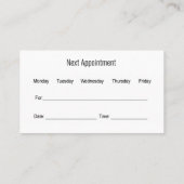 Benoeming Visitekaartjes Haarstylist (Achterkant)