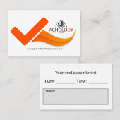 Benoeming voor Achology Certified Professional Coa Afsprakenkaartje (Voorkant / Achterkant)