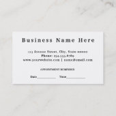 Benoeming voor Black and Gold Glam Haarstylist Afsprakenkaartje (Achterkant)