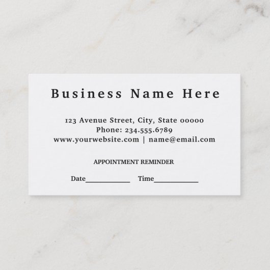 Benoeming voor Black and Gold Glam Haarstylist Afsprakenkaartje (Achterkant)