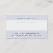 Benoeming voor gezondheidszorg Blauwe Doctor Steth Afsprakenkaartje (Achterkant)