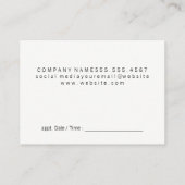 Benoeming voor piekhaarkleuren afsprakenkaartje (Achterkant)