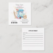 BENOEMING waterverf Bakery Business Vierkante Visitekaartje (Voorkant / Achterkant)