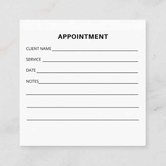 BENOEMING waterverf Bakery Business Vierkante Visitekaartje (Achterkant)