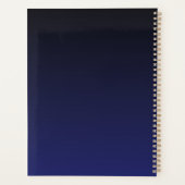 Benoemingboek marinegeborsteld goudmonogram planner (Achterkant)