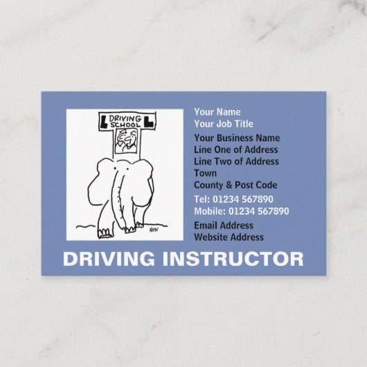 Benoemingen rijinstructeur visitekaartje (Voorkant)