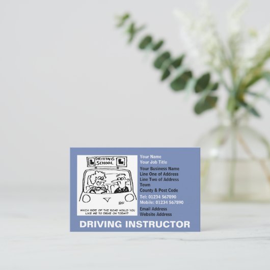 Benoemingen rijinstructeur visitekaartje (Staand voorkant)