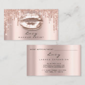 Benoemingsdruppels Glitter drijft Vonk Makeup Afsprakenkaartje (Voorkant / Achterkant)