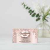Benoemingsdruppels Glitter drijft Vonk Makeup Afsprakenkaartje (Staand voorkant)