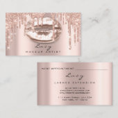 Benoemingsdruppels Glitter drijft Vonk Makeup Afsprakenkaartje (Voorkant / Achterkant)