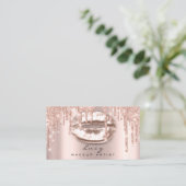 Benoemingsdruppels Glitter drijft Vonk Makeup Afsprakenkaartje (Staand voorkant)