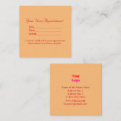 Benoemingskaart Afsprakenkaartje (Voorkant / Achterkant)