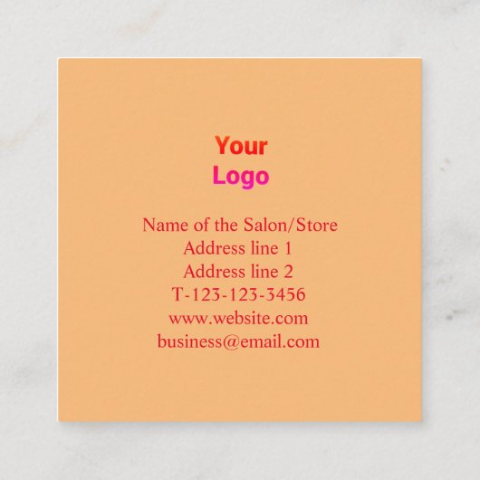 Benoemingskaart Afsprakenkaartje (Achterkant)