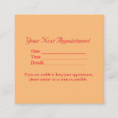 Benoemingskaart Afsprakenkaartje (Voorkant)