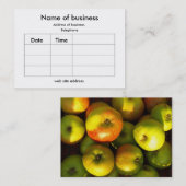 Benoemingskaart - appels afsprakenkaartje (Voorkant / Achterkant)