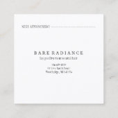 Benoemingskaart Electrolysis Roos Blush white BLu Contactkaartje (Achterkant)