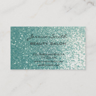Benoemingskaart elegant chic faux glittery afsprakenkaartje