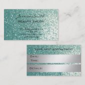 Benoemingskaart elegant chic faux glittery afsprakenkaartje (Voorkant / Achterkant)