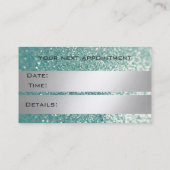 Benoemingskaart elegant chic faux glittery afsprakenkaartje (Achterkant)