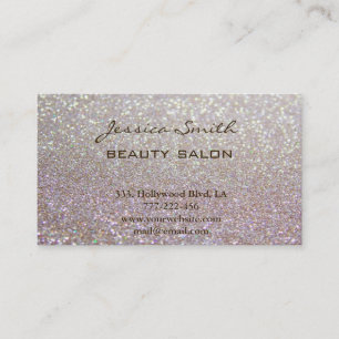 Benoemingskaart elegant chic faux glittery afsprakenkaartje