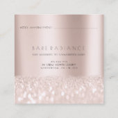 Benoemingskaart Elektrolysis Roos Glitter Grey Contactkaartje (Achterkant)