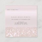 Benoemingskaart Elektrolysis Roos Glitter Logo1 Contactkaartje (Achterkant)