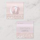 Benoemingskaart Elektrolysis Roos Glitter Logo1 Contactkaartje (Voorkant / Achterkant)